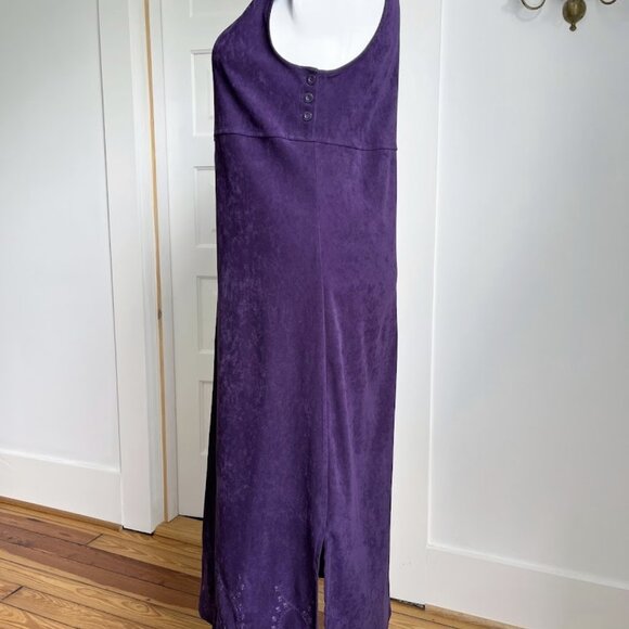 90s purple velvety jumper dress - Picture 4 of 7